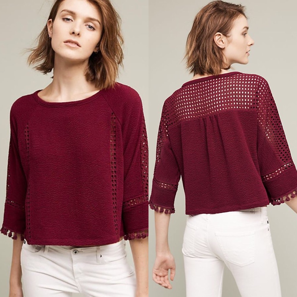 Anthropologie Olanda Tasseled Pullover